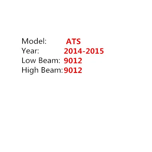 Подключи и играй без ошибок фары 9012 HIR2 лампы XT5 ATS-L ATS фары 9012 Высокий Низкий Биксенон проектор 6000K 9012 hid комплект 55W - Испускаемый цвет: ATS 2014 2015