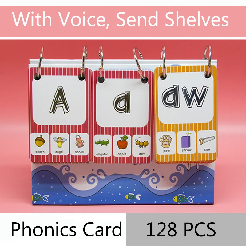 Cartão para Crianças Inglês Fonics Raiz Pronúncia Regras Crianças Aprender Palavra Aprendizagem Brinquedos Educativos 128 Pçs - Set 3 High Quality