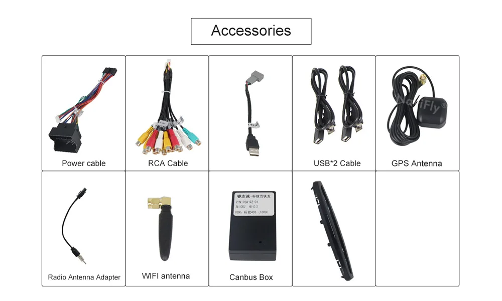 Sale NaviFly Android 8.1 2din Car GPS radio stereo for Peugeot 408 Peugeot 308 308SW Car dvd player with Audio BT canbus RDS 48