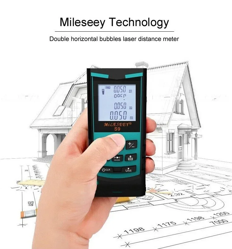 Mileseey Blue S9 лазерные инструменты и измерительный инструмент и лазерный дальномер 60 м 80 м 100 м L дальномер