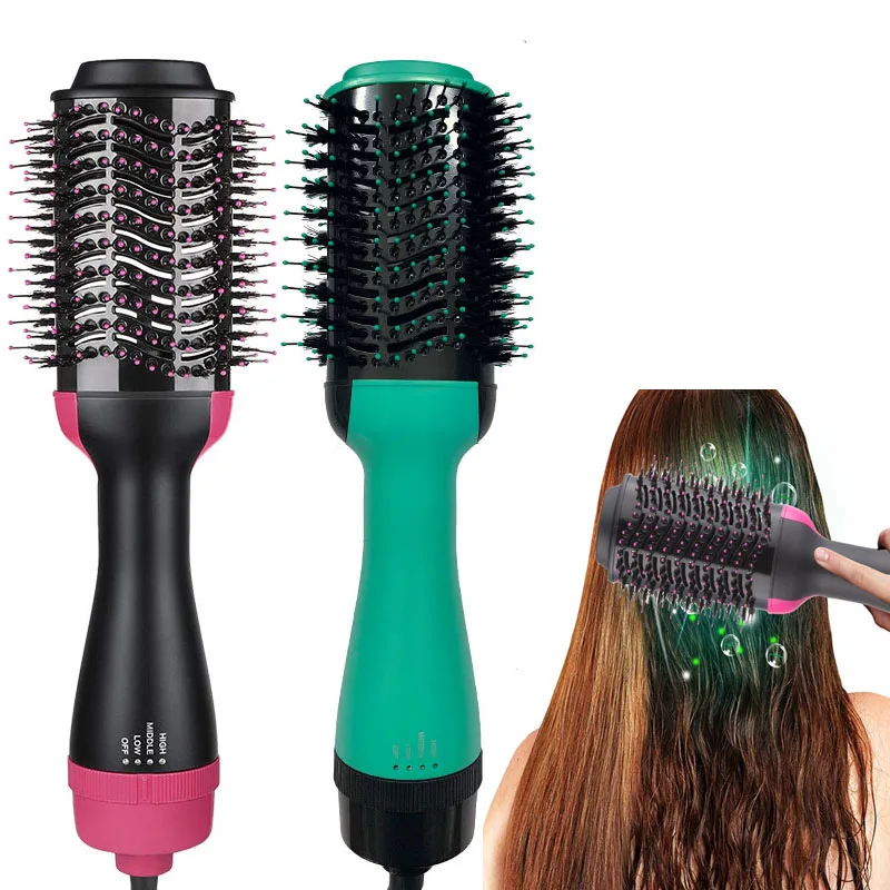 

Hair Dryer Volumizer Negative Ion Hot Air Comb Rotating Hair Brush Roller Rotate Styler Comb Styling Straightening Curling
