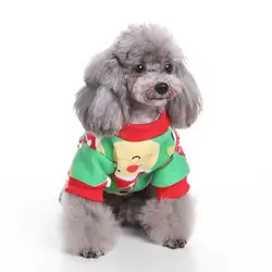 Новый рождественский Fitwarm милый пингвин Рождественская одежда для домашних животных для собачья Пижама Мягкая Рождественская Одежда для