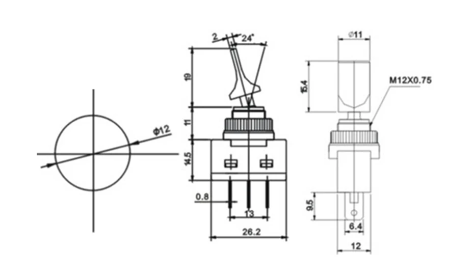 4 шт DC12V 20A индикаторная плата монтажа включения-выключения автомобильный тумблер красный, зеленый, желтый, синий