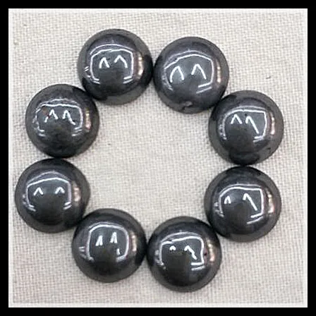 

25pcs natural hematite stone cabochons round shape size 8mm beads cabs no hole from brazil minel