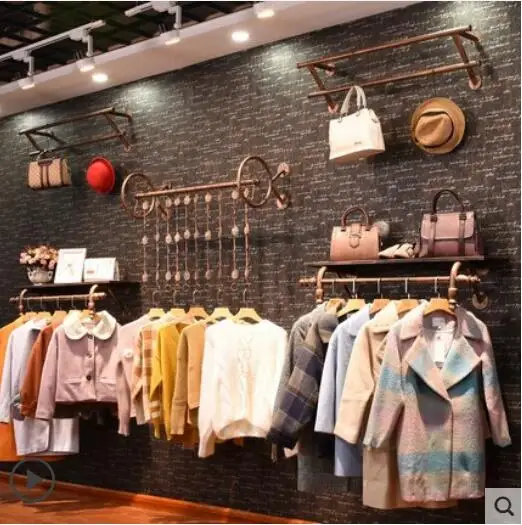 

Iron art clothing rack clothing store hanger display rack
