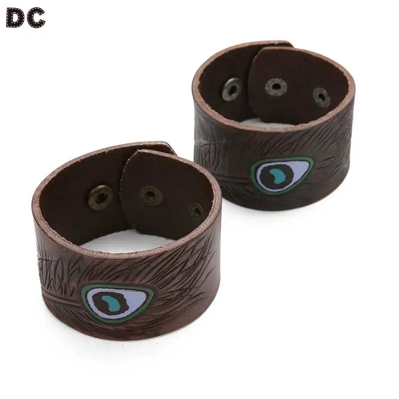 

DC Fashion Jewelry Men Bracelets With Peacock Feather Pattern Simple Personality Gift Bangles For Men Charm Unique Bracelets