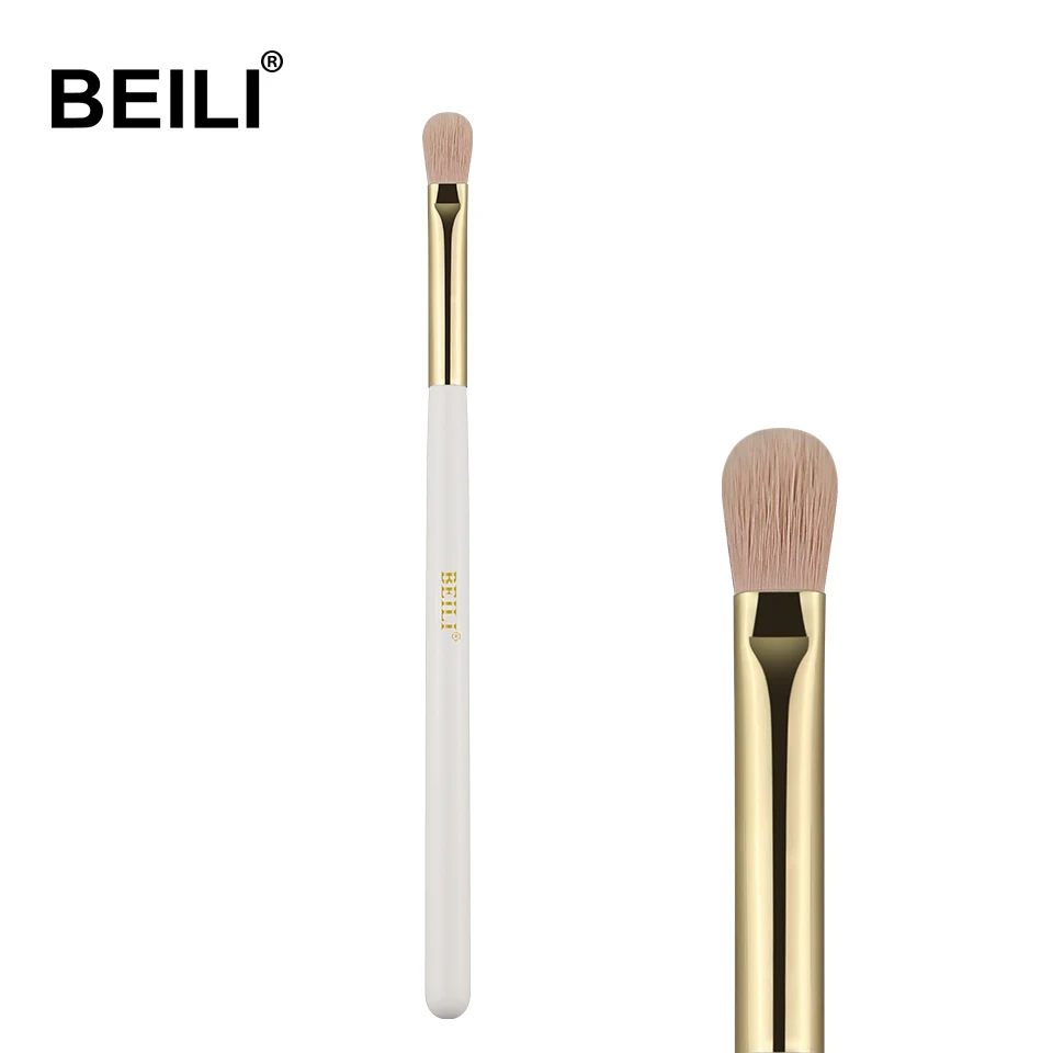 BEILI перламутровая белая Профессиональная Кисть для макияжа Nano Wool Fiber Gold Powder Foundation blusher тени Контурные растушевки бескровные розовые волосы - Handle Color: WY27