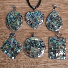 Горячая мульти-размер натуральный перламутр кулон в виде раковины абалона для изготовления ювелирных изделий