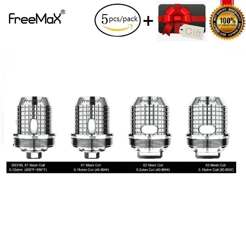 

5pcs/lot Original Freemax Twister Replacement Coil S316L X1 X2 X3 Mesh TX1 NX2 TNX2 Mesh Atomizer Core for Fireluke 2 Vape Tank