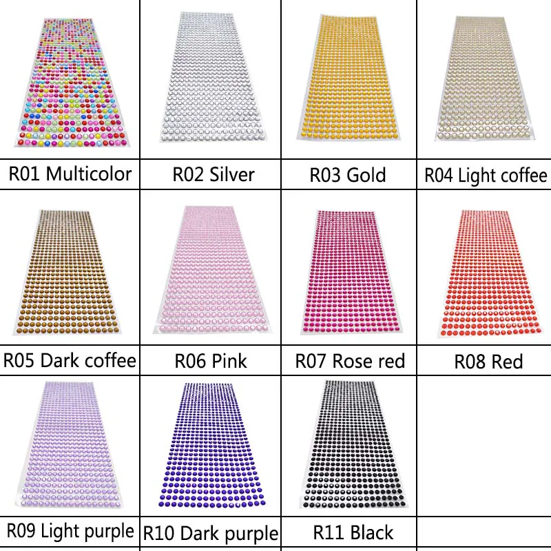 646 шт/лист 5 мм хрустальные стразы самоклеющиеся акриловые наклейки s Mobile/наклейка на ПК Скрапбукинг стикер искусство DIY ремесло