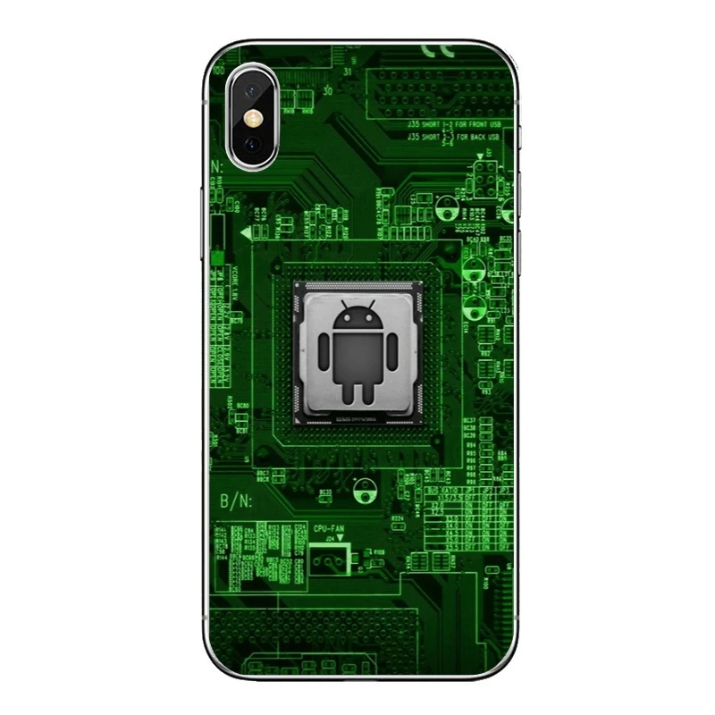 Зеленый чехол для телефона с логотипом робота Android iPhone 8 7 6s 6 plus XR X XS Max SE 5s 5c 5 4s 4 iPod
