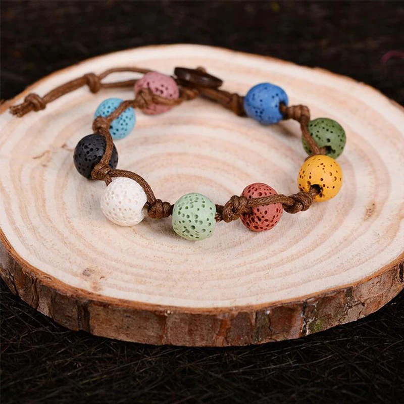 ZP-BL006 lava beads bracelet (2)