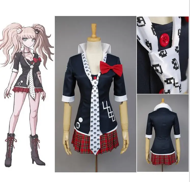 Danganronpa Дзюнко Эносима Косплей Костюм Inushio Kimuchi символ знак Dangan костюм комплект Ronpa