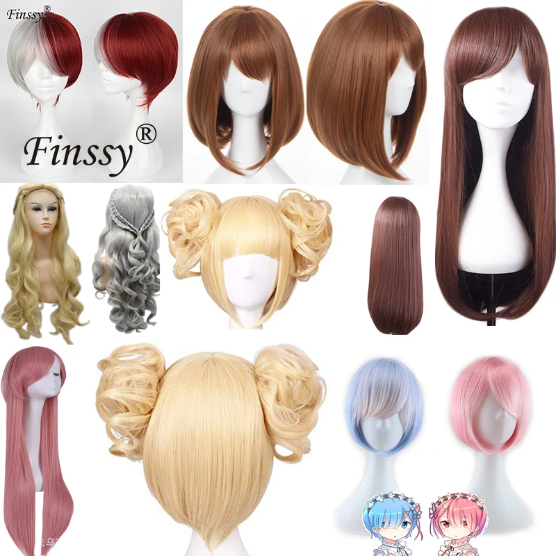 

My Boku no Hero Academia Akademia Himiko Toga Shoto Todoroki Uraraka Ochako Game of thrones D.VA Halloween Cosplay Costume Wig