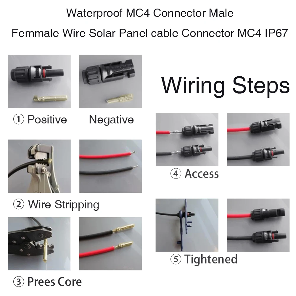 200 пар/лот MC4 Мужской+ Женский M/F соединители Набор для PV панели солнечных батарей кабель аксессуар 67 TUV 1000Vdc UL 600Vdc Солнечный