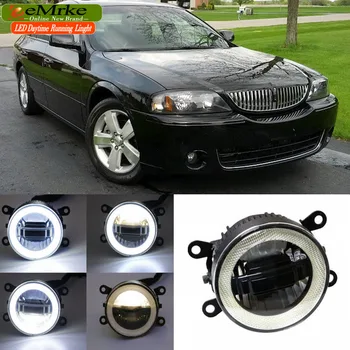 

eeMrke For Lincoln LS 2005 2006 3 in 1 LED DRL Angel Eye Fog Lamp Car Styling High Power Daytime Running Lights Accessory