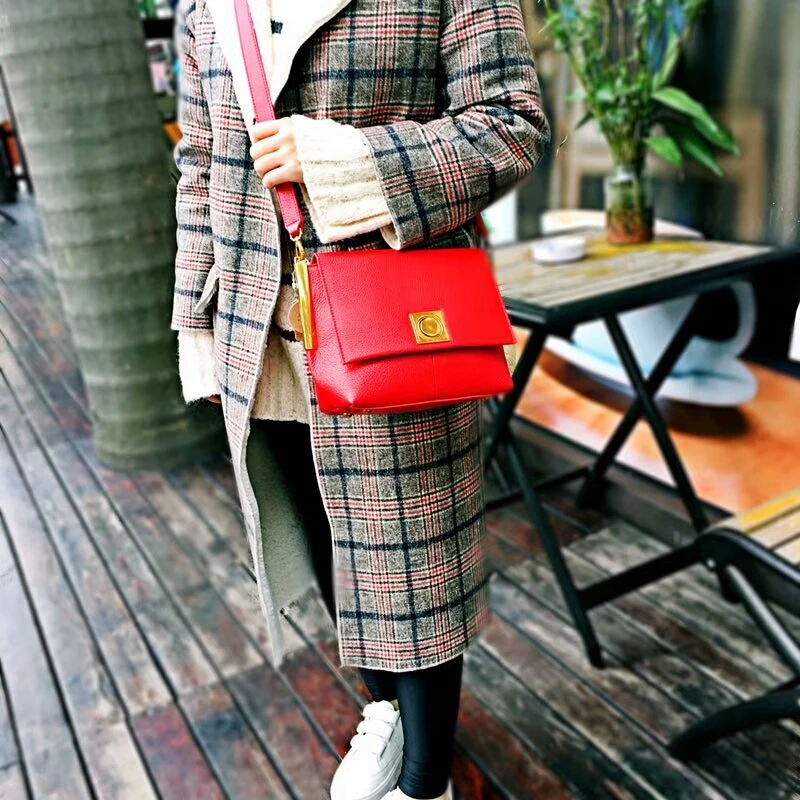 Black Sangle À Haute Printemps Flap red Croix Dames Qualité Bolsos Sac Femmes De Messenger Corps Bandoulière En Été Cuir 2018 Véritable Grande w4OqagnRa