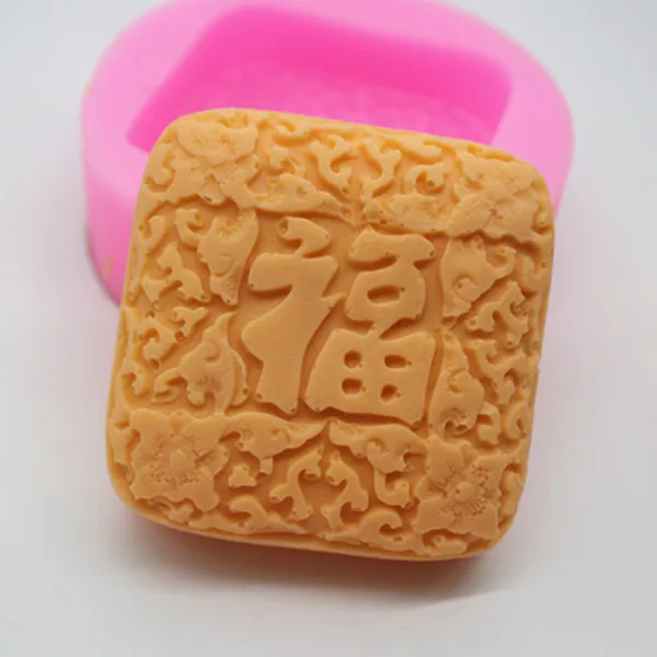 

manual soap mold / silicone mold / chinese wish luck blessing gift silicone mould