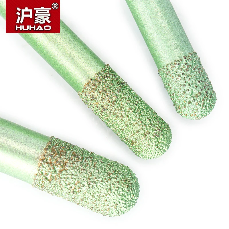  HUHAO 1PC Brazing CNC Stone Carving Router Bits Stone Carving Tools Granite Diamond Marble Engravin