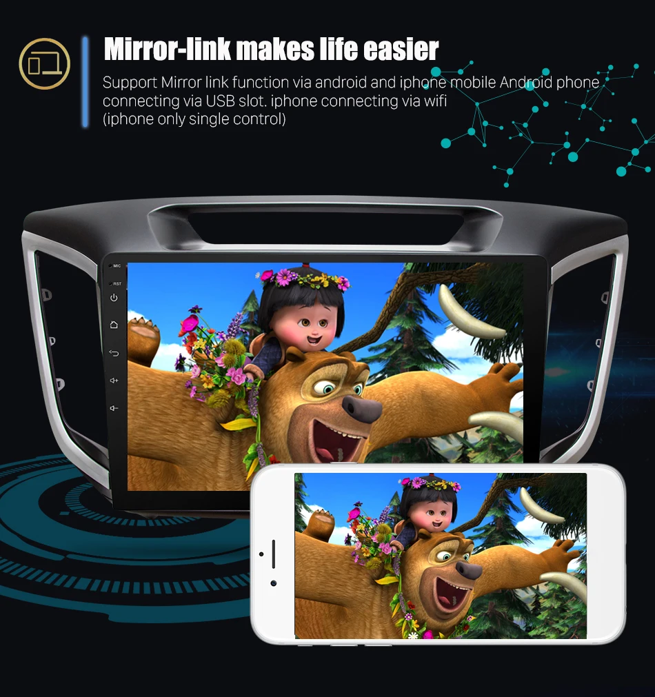 Discount Eunavi 4G+32G Octa 8 core android 9.0 car dvd for Hyundai Creta ix25 multimedia car radio gps navi PX6 Radio WIFi car stereo 13