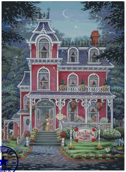 CS-998 cross stitch kit rose trellis house home villa.jpg