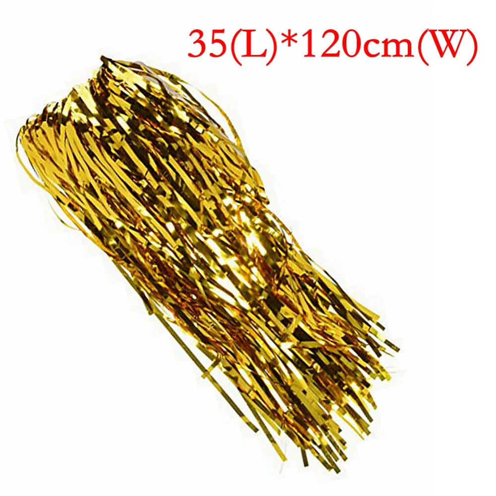 

Super-thick Gold/Silver Shimmer Foil Party Curtain Tinsel Backdrop for Photography Room Wedding Birthday Showers Nursary Doorway
