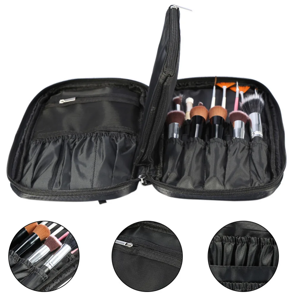 

2 Colors Makeup Brush Bag Professional fashionable Toiletry Organizer Cosmetic Storage bags Portable size Zipper Handbag