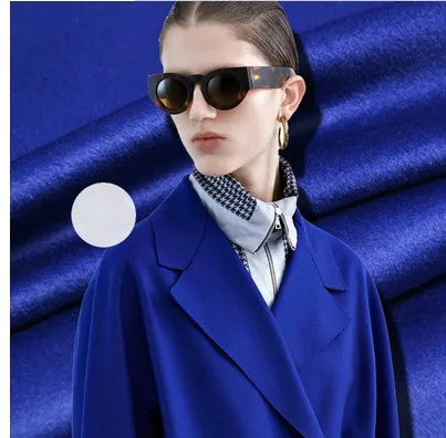 

High-end export Navy blue cashmere fabric winter jacket wool fabric thick coat cashmere wool fabric wholesale cashmere cloth