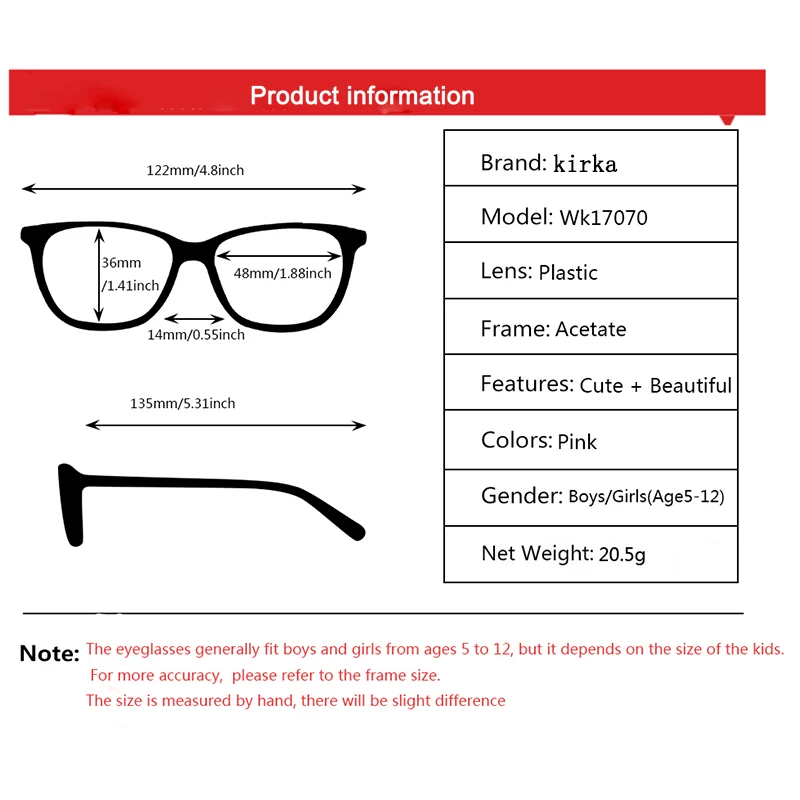 Kids Eyeglass Frames Pink Children Eyeglasses Optical Frame Kids Glasses Acetate Children Spectacle Frame Kid Girl Glasses
