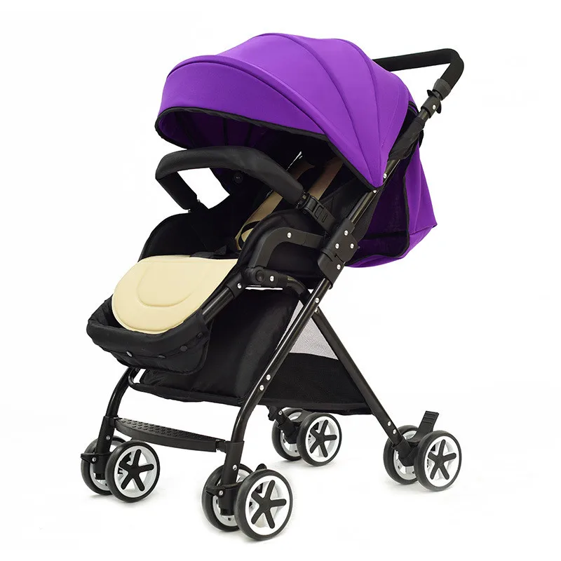 Brand New High Landscape Ultra Light&Portable Folding Baby Stroller Newbore Four Wheel Trolley Big Baby Sleeping Basket Hot18