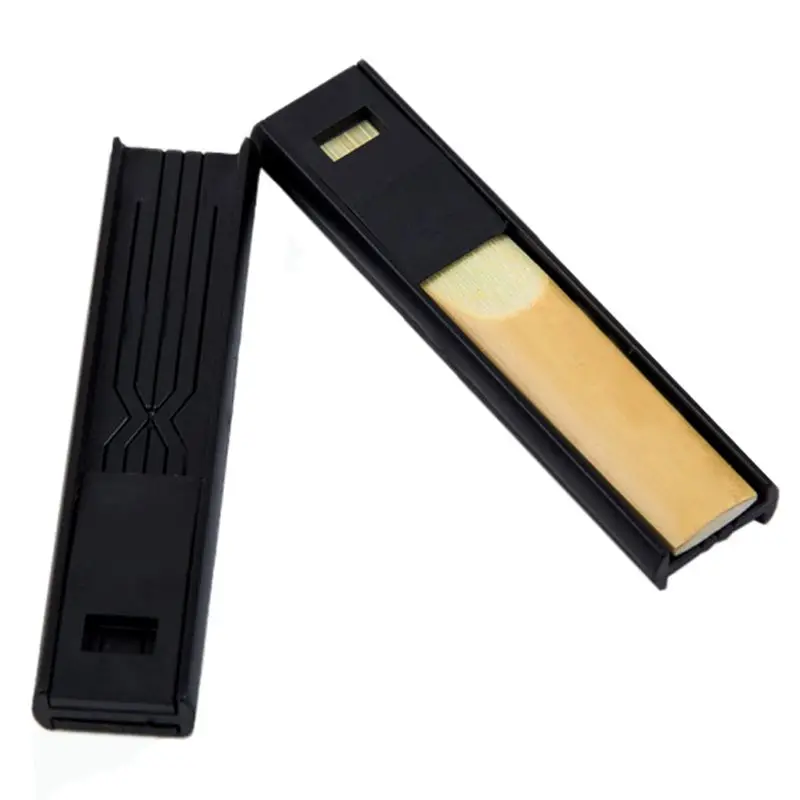 

2pcs Reed Case Clarinet Saxphone Reed Clip Black Color Woodwind Instrument accessory