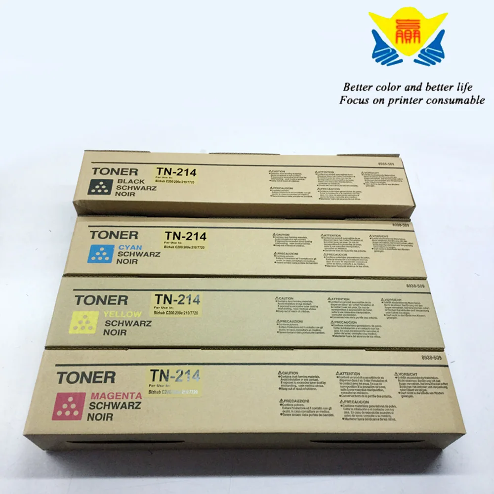 JIANYINGCHEN совместимый цветной тонер-картридж TN214 для Konica Minolta Bizhub C200 C210 C7720(4 шт./лот