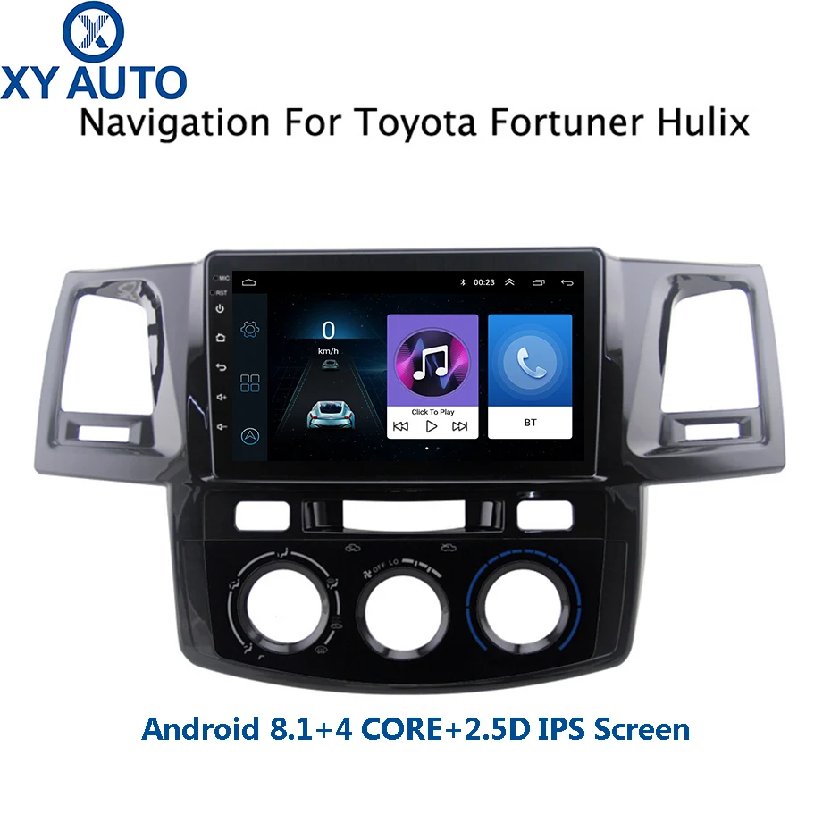 

9inch 2.5D IPS Tempered HD multi-touch screen Android 8.1 NAVI for toyota Fortune 2007-2015 with Bluetooth USB WIFI support SWC