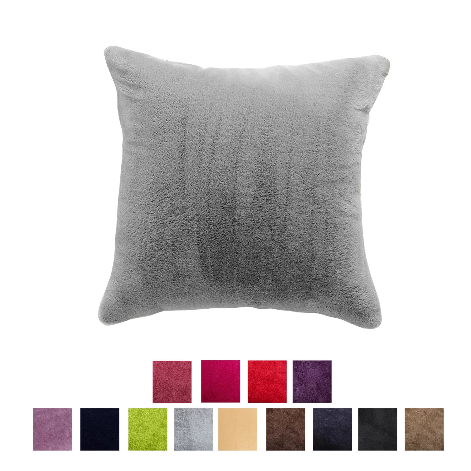 

Lellen 1 piece 45x45cm plush fabric cushion cover solid color Pillow case Cover modern cushion Covers elastic slipcover bedding