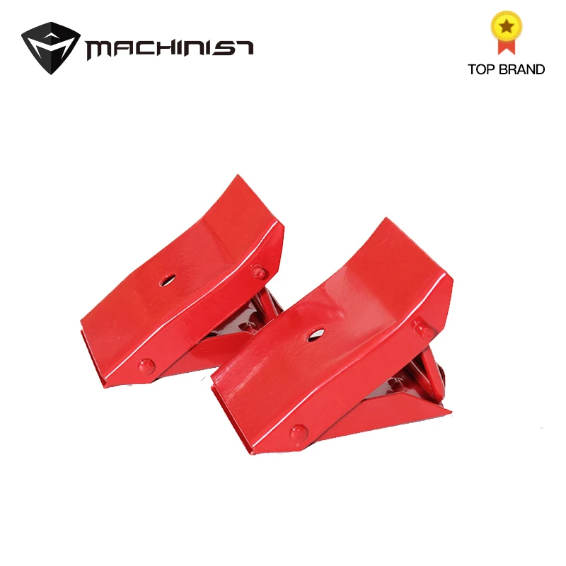 

2PCS Foldable Auto Stooper Car Triangular Backstop Portable Tires Blocker Slope Non-Slip Red Stoppers