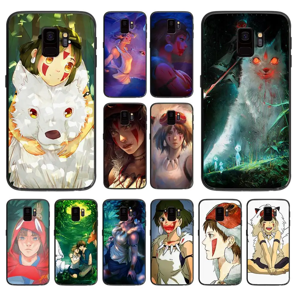 Hayao miyazaki's princess mononoke animation For Samsung Galaxy A5 A6 A7 A8 A9 2018 2019 Plus M10 M20 M30 Soft phone case | Мобильные