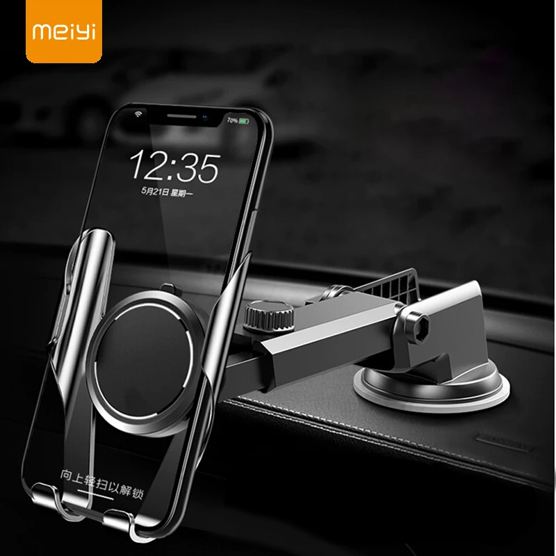 

MEIYI Car Phone Holder For iPhone XS X XR 8 7 Plus Windshield Car Mount Phone Stand Car Holder 360 Rotation For Samsung S9 Plus