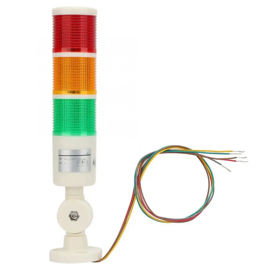 

LED Warning Light Red /Orange/Green CNC Machine Warning LED Indicator Alarm Signal Light with Buzzer Sound 24VDC Security