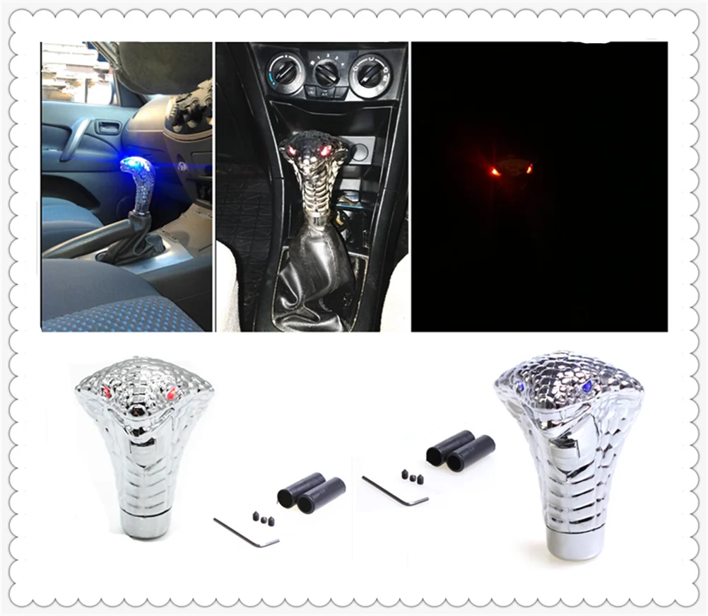 Universal Car manual shift knob light with eye chrome cobra lever for Renault Sand-up Ondelios Thalia Nepta Altica Z17 | Автомобили и