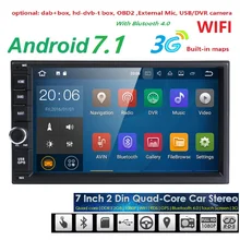 7 inch Android 7.1 dab Car Radio 2Din 3G Universal Bluetooth Autoradio 1024*600 GPS Navigation For Nissan Hyundai 2G RAM SWC DAB