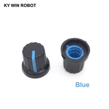 ^#Cheap 10PCS /lot Blue Volume Control Rotary Knobs For 6mm Dia Knurled Shaft Potentiometer Durable ^#Cheap 10PCS /lot Blue Volume Control Rotary Knobs For 6mm Dia Knurled Shaft Potentiometer Durable