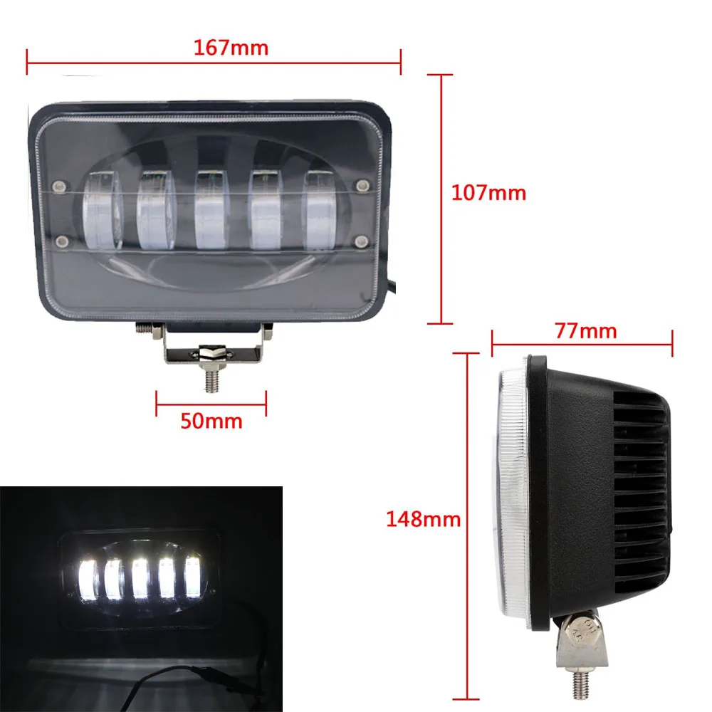 2 шт. 6 дюймов 50 Вт Светодиодный светильник для бездорожья светодиодный светильник для вождения противотуманный светильник s для ATV UTV SUV лодка мотоцикл