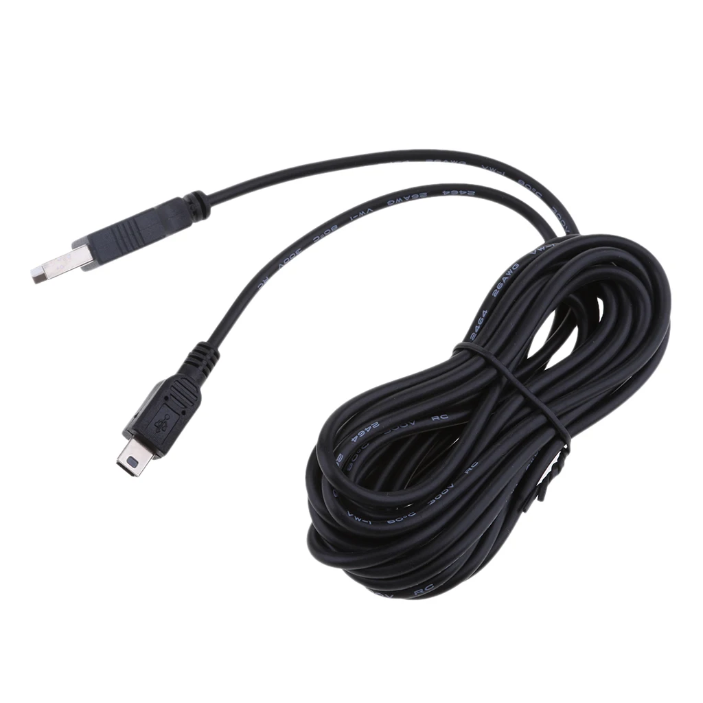 Universal 5V 2A Mini USB Chargers Cable Direct Head Plug DVR GPS Charging Cables Easy Use