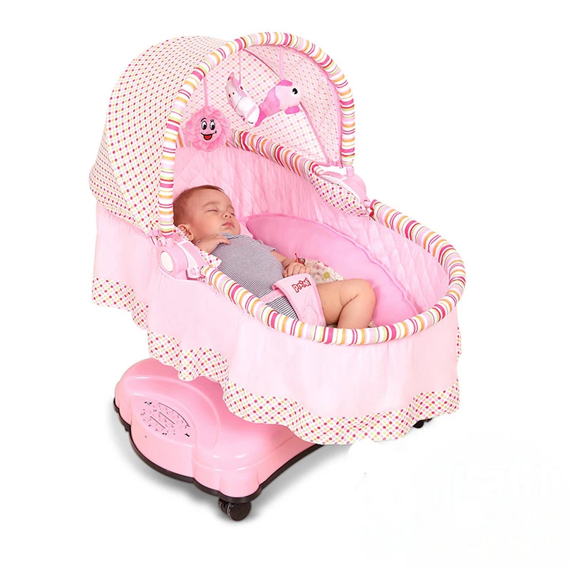 

Baby electric shaking bed sleeping basket baby multi-function stroller chair 360 degree rotating neonatal smart small shaker