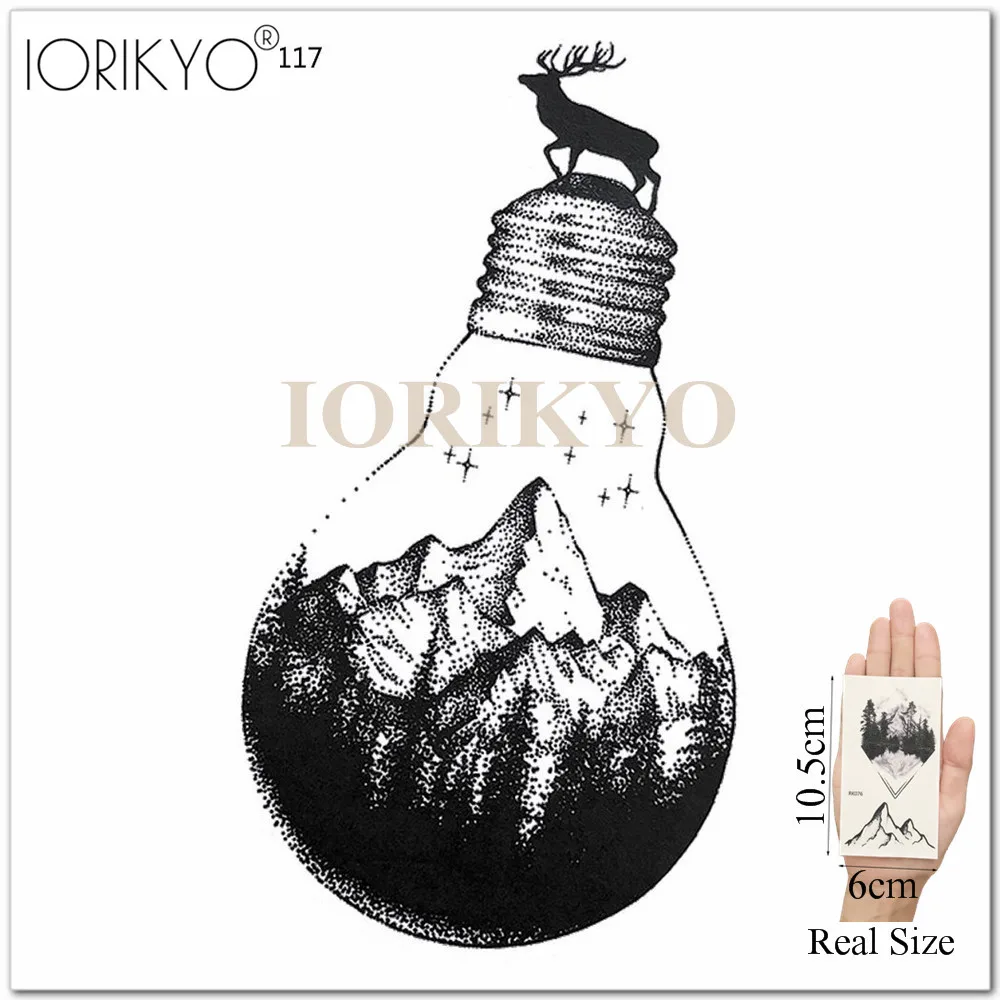 IORIKYO Сексуальная Роза Временные татуировки сливы лося наклейки для мужчин и