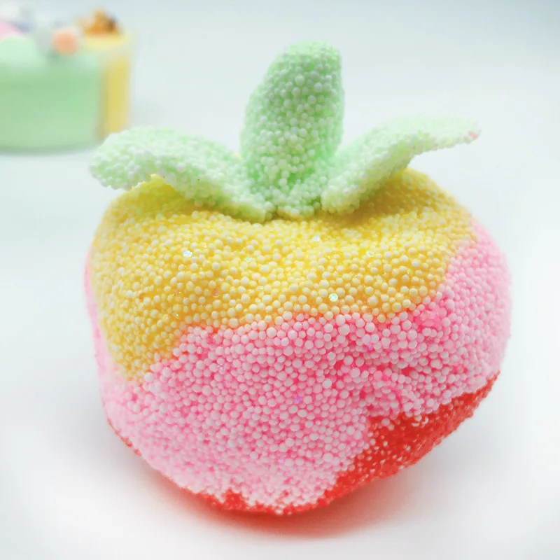 

fruit squishy 60ml Snowflake mud with sequins candy scented fried ear slime shapeable pinch shape DIY toy squeezies toys