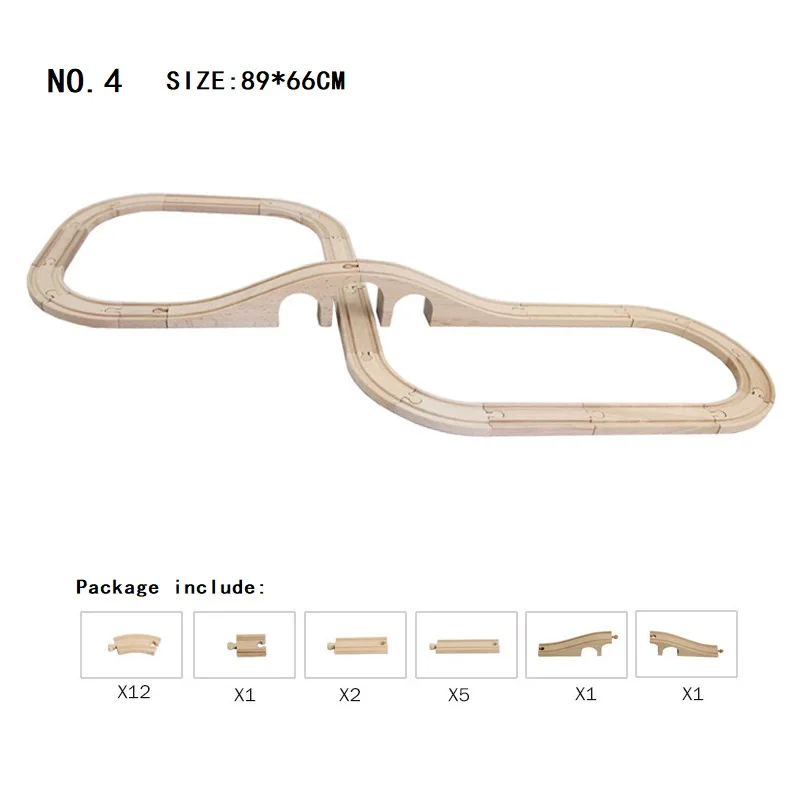 Koop Hout Track Set Spoorweg Speelgoed Houten Trein Spoor Accessoires Uitbreiding Houten Spoor Rails Treinen Road Speelgoed voor Kind Dropshipping