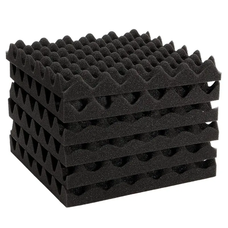 

New 6pcs 30X30X4CM Soundproofing Acoustic Foam Tiles Noise Sound-Absorbing