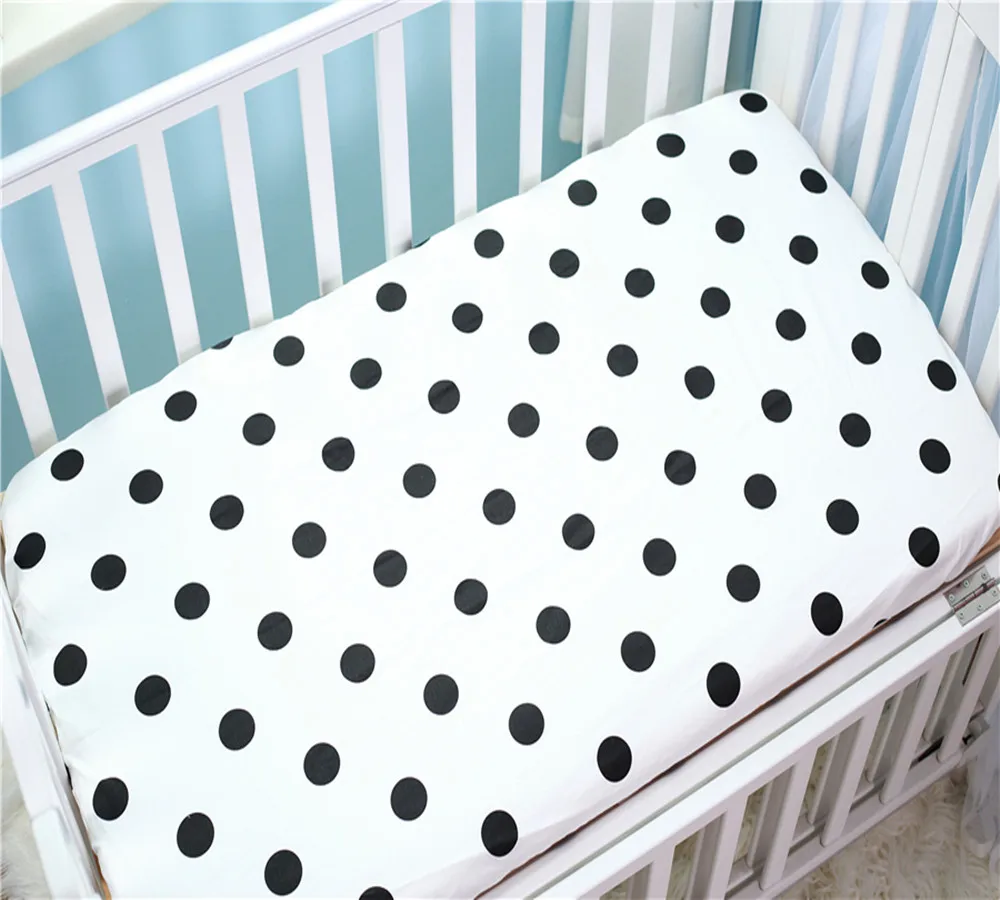 black and white cot sheets