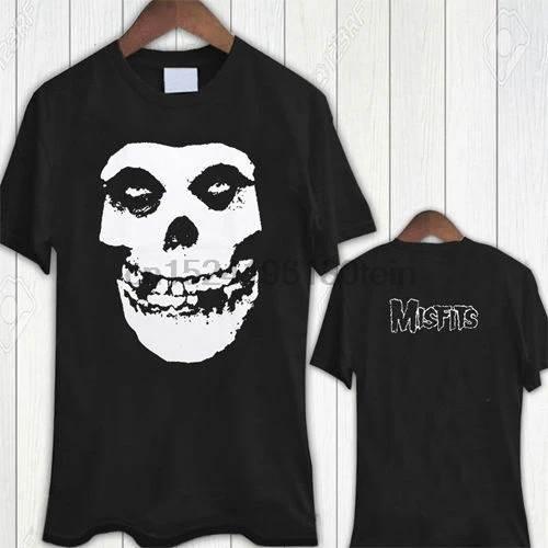 Футболка Misfits мужская хлопковая большая тенниска с логотипом Fiend Skull | Мужская
